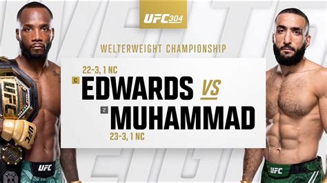 UFC 304: Leon Edwards vs Belal Muhammad Highlights - YouTube