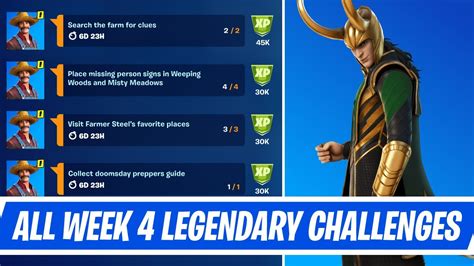 All Week 4 Legendary Quest Challenges Guide In Fortnite Week 4 Quest