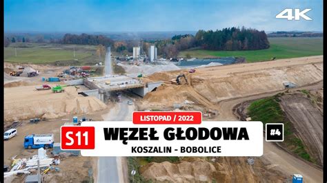 S11 Węzeł GŁODOWA Listopad 2022 droga ekspresowa Koszalin Bobolice