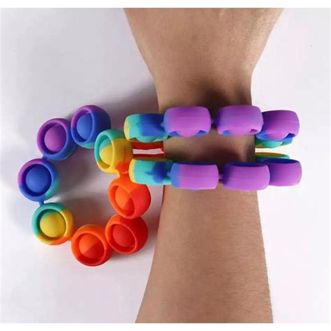 Pulseira Pop It Fidget Toy Empurre Bubble Fidget Sensorial PRONTA