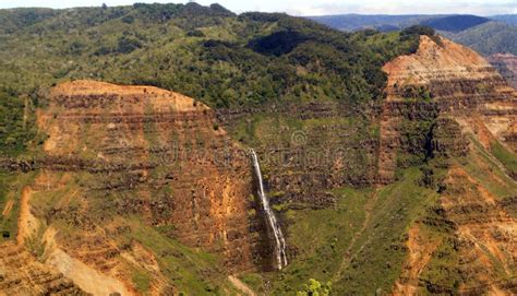 Waipoo Waterfall In Waimea Canyon On The Island Of Kauai Hawaii USA