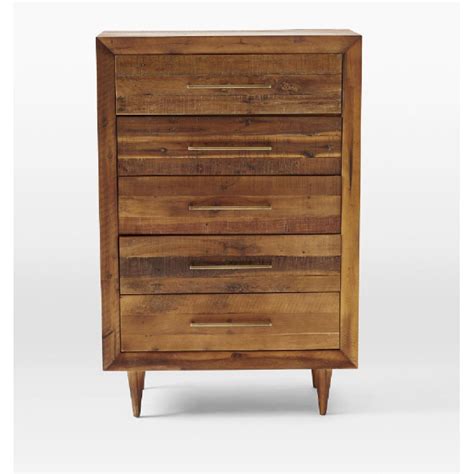 West Elm Alexa Reclaimed Wood 5 Drawer Dresser AptDeco