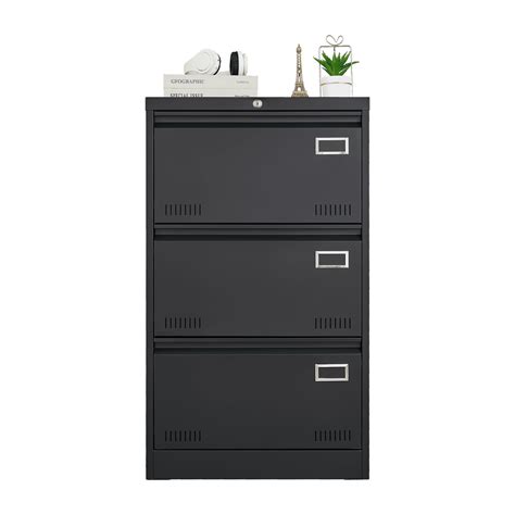 Metal Lateral File Cabinet With Lock Widened Drawer Filing Cabinet With 3 Drawers And