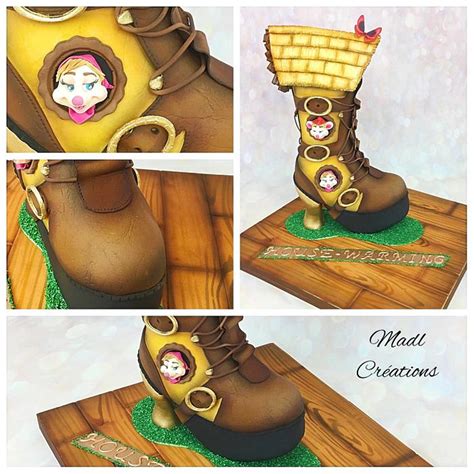 shoe house by Madl créations Decorated Cake by Cindy CakesDecor