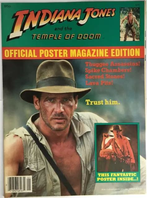 INDIANA JONES AND The Temple Of Doom Official Poster Magazine Edition