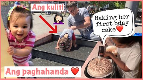 BAKING OUR DAUGHTERS FIRST BIRTHDAY CAKE BUHAY NANAY Filipina