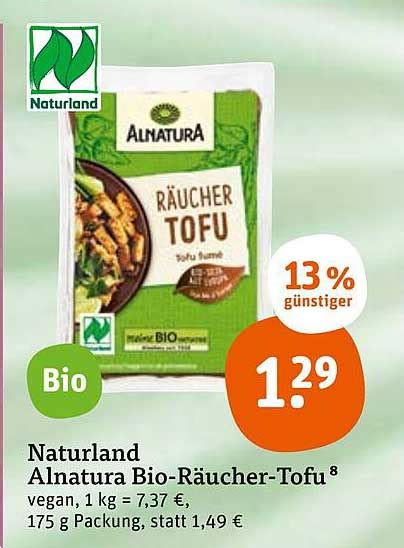 Naturland Alnatura Bio R Ucher Tofu Angebot Bei Tegut