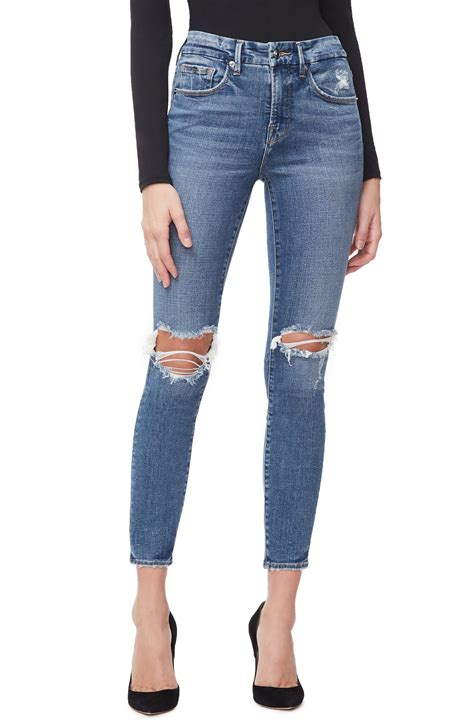 Good American Good Legs High Waist Crop Skinny Jeans Blue 261 Regular And Plus Size Nordstrom