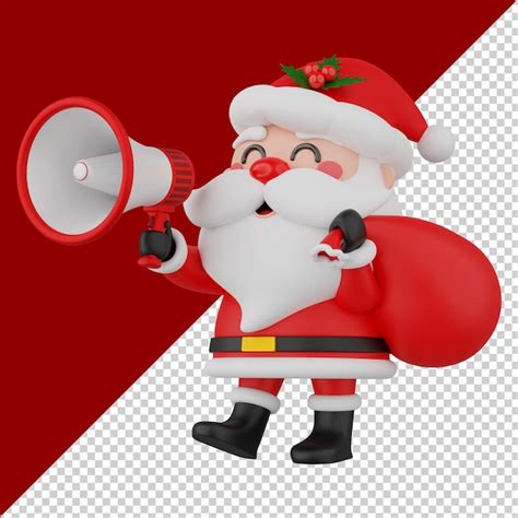 Premium PSD Santa Claus Isolated 3d Render