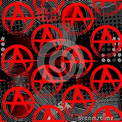 Symbols Of Anarchy Punk Pattern Stock Vector - Image: 45701297