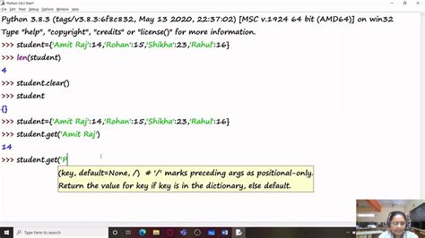 Class Xi Dictionary Methods Dictionaries In Python Cs Youtube