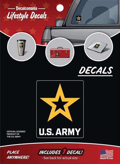 US Army New Star Logo Car Decal - 5" US Army Sticker for Truck or Car ...