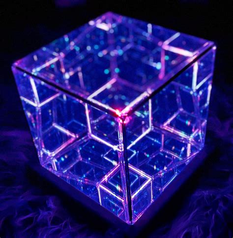 Sale 24 Custom Tesseract Hypercube Infinity Mirror Art Sculpture Made