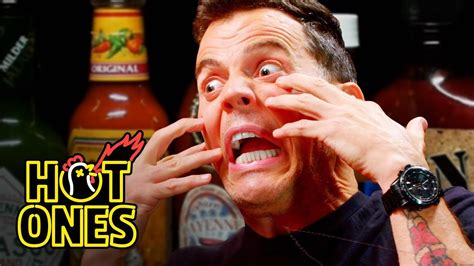 Steve O Tells Insane Stories While Eating Spicy Wings Hot Ones Youtube