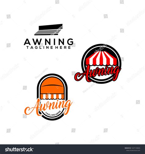 Awning Logo Design Vector Template Stock Vector Royalty Free