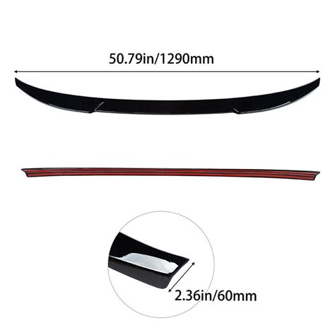 Glossy Black Rear Tail Trunk Spoiler Wing For Ford Mustang Mach E 2021 2023 Lip Ebay