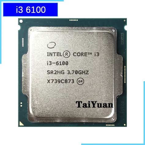 Intel Core i3 6100 i3 6100 3.7 GHz Dual Core Quad Thread 51W CPU ...