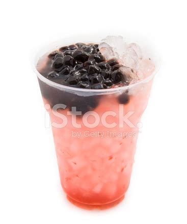 bubble tea red isolated  white stock photo royalty  images
