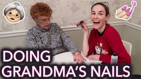 Painting My Grandma S Nails She Thinks We Re On National Television Acrylic Nails At Home