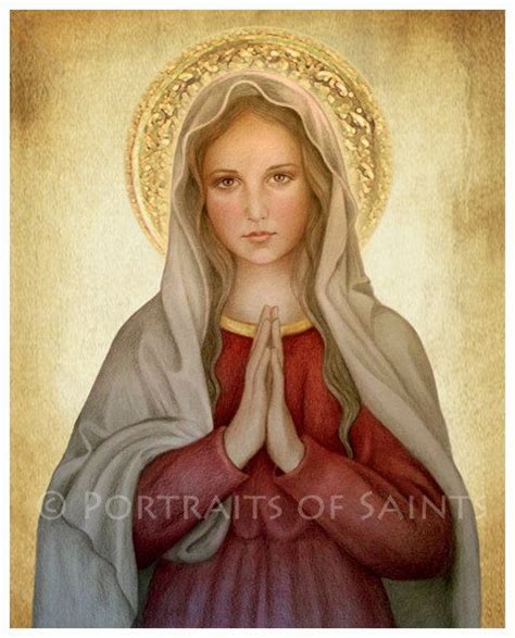 Mary Mother Of God Catholic Art Print Blessed Virgin Mary Our Lady