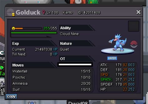 Shiny Golduck (closed) - Shiny and Special Pokémon - Silver - Pokemon ...