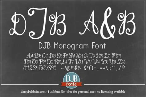 DJB Monogram - MakersType