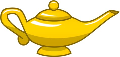 Download Transparent Gold Magic Lamp Genie Lamp Clipart Png Pngkit