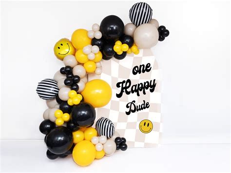 One Happy Dude Diy Glam Balloon Garland Arch Kit Cool Dude Smiley Emoji