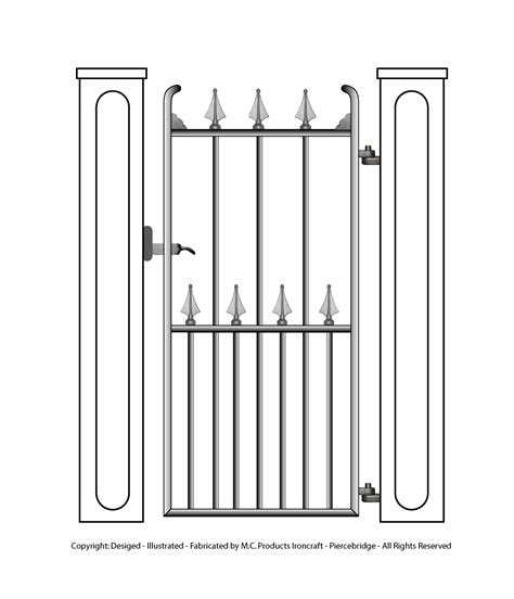 Fountains Abbey Side Entrance Gate Mc Products Iron Craft