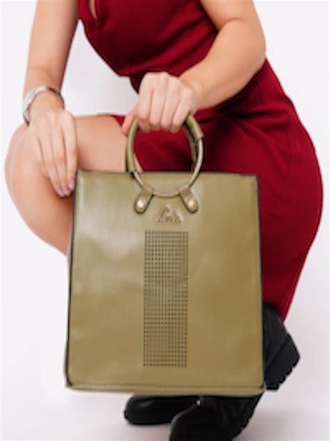 Buy Lavie Chapada Women Olive Green Small Satchel Handbag Handbags