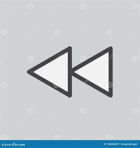 Illustration of Rewind Symbol Isolated Stock Illustration ...