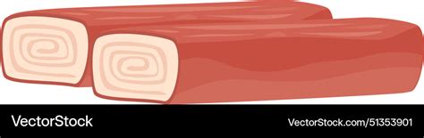 Cartoon stylized bacon strips Royalty Free Vector Image