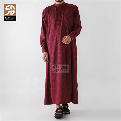 Jual Gamis Pria Bahan Wolfis Embos Ukuran S M L XL XXL Jumbo Motif