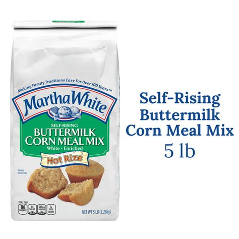 Martha White Self Rising Buttermilk Corn Meal Mix With Hot Rize 5 Lb