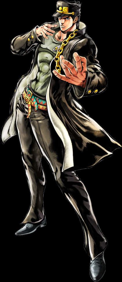 Download Jotaro Kujo Standing Pose | Wallpapers.com