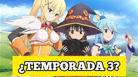 Konosuba Temporada 3 FECHA de ESTRENO Cuándo sale la tercera