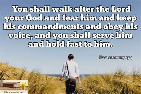 Deuteronomy 134 You Shall Walk After The Lord Your God And Fear Him