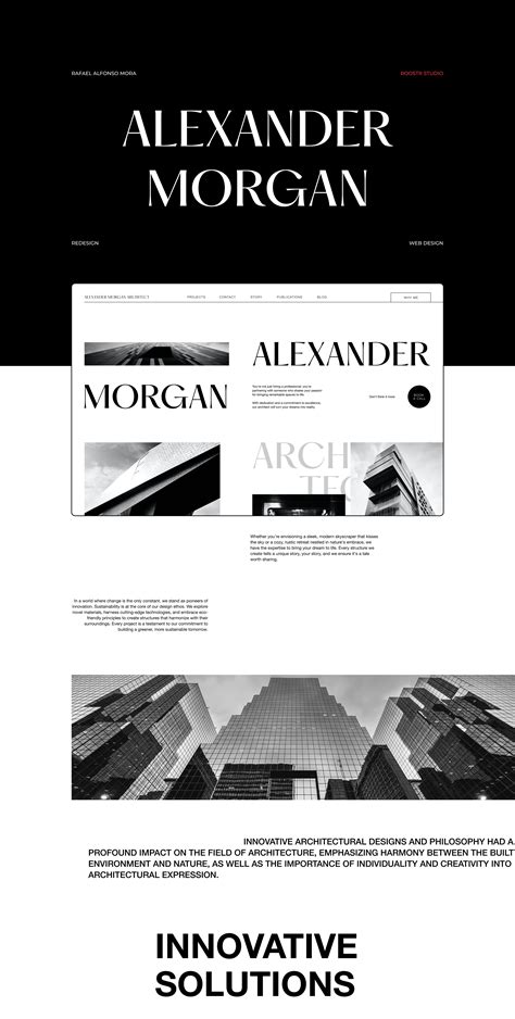 Alexander morgan website on Behance