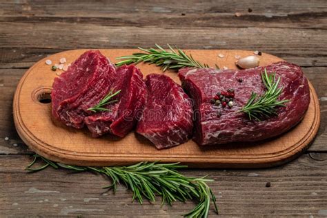 Beef Tenderloin Fillet With Rosemary And Spices Preparing Fresh Beef