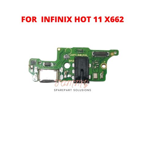 Jual PAPAN PCB CHARGER INFINIX HOT 11 X662 MIC HEADSET ORIGINAL Shopee Indonesia
