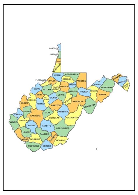 West Virginia County Map [Map of WV Counties and Cities]