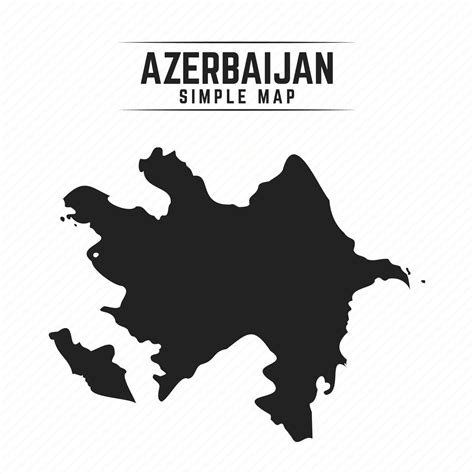 Simple Black Map Of Azerbaijan Isolated On White Background 3249595