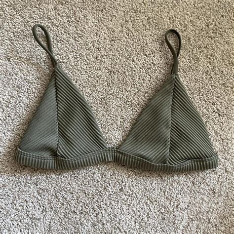 Hollister Co Women S Green Bikini And Tankini Tops Depop