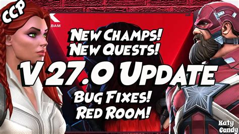 Mcoc V270 Update New Champs And Quests Red Room Active Marvel Contest Of Champions Youtube