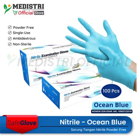 Jual Best Seller Safeglove Nitrile Examination Gloves Handscoon