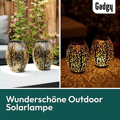 Gadgy Orientalische Laterne Solarlampen für außen Garten 2er Set