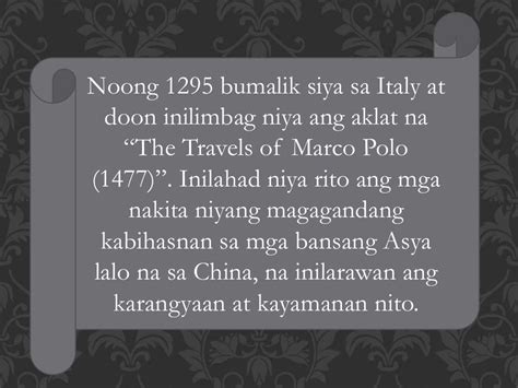 Ang Paglalakbay Ni Marco Polo