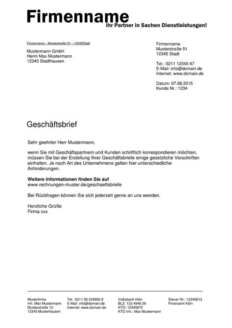 Kostenlose Geschäftsbrief Vorlagen downloaden