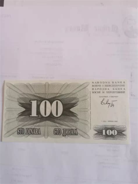 Billet Du Monde Bosnie Herzegovine Billet De Dinara Neuf Eur