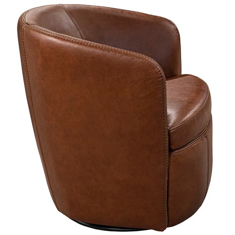 Barolo Vintage Cognac Swivel Club Chair Bears Furniture Greenville